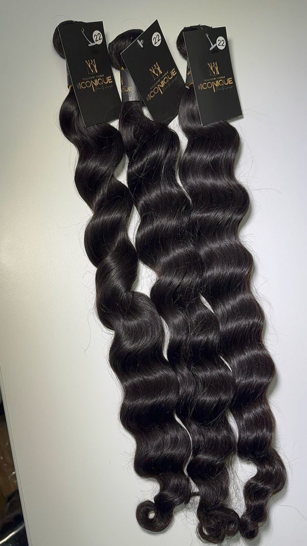 Loose wave 55cm echte Haarextension#1b genaue Swift   50cm ab – Bild 12