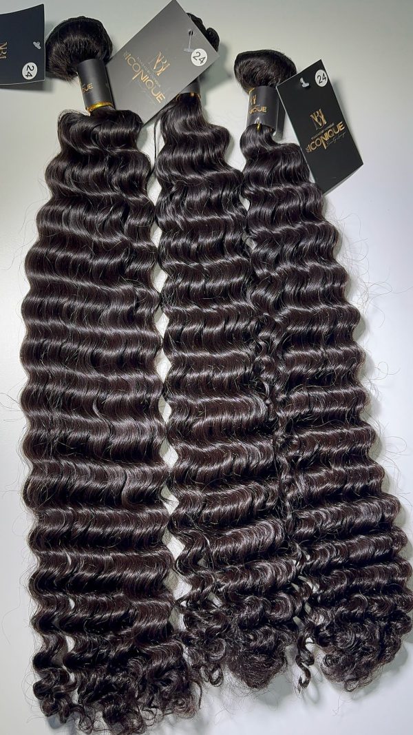 Täuscht bei Monique , echter Haar, Extension, Deep Wave, natural Farbe 65cm double drawn  50cm – Bild 10